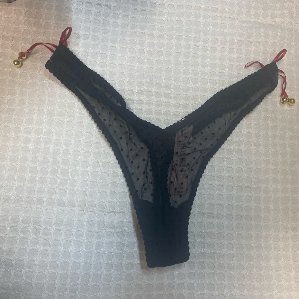Victoria's Secret X mas jingle bell high leg thong